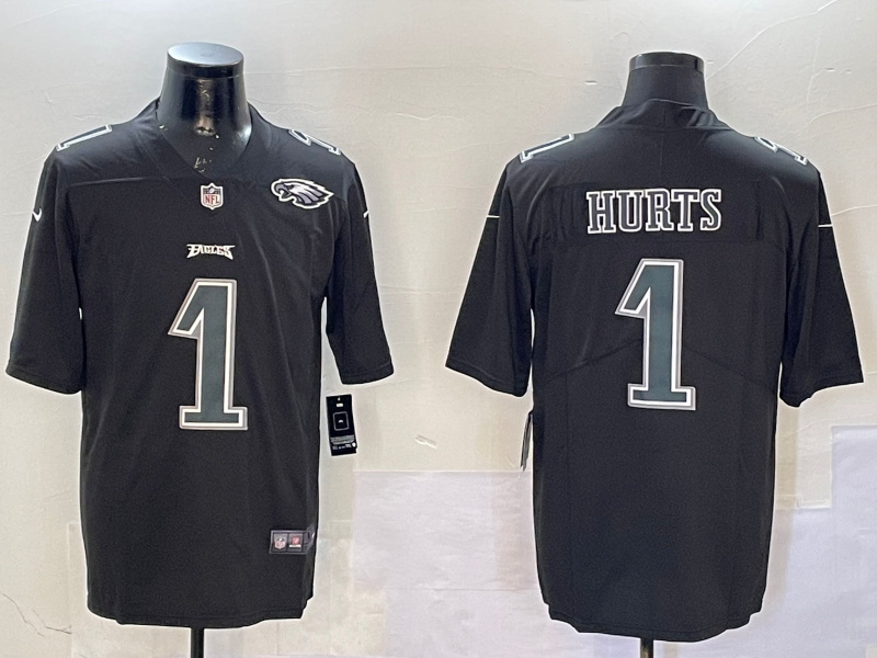 Men Philadelphia Eagles #1 Hurts black2025 Nike NFL jersey style 2->philadelphia eagles->NFL Jersey